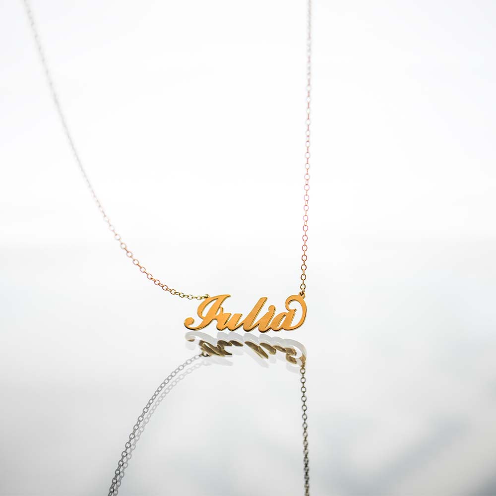 14K solid gold name neckalce 5