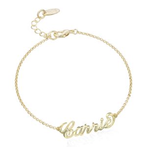 Custom Name Bracelet - USA NAME NECKLACE - SHOP ONLINE GOLD