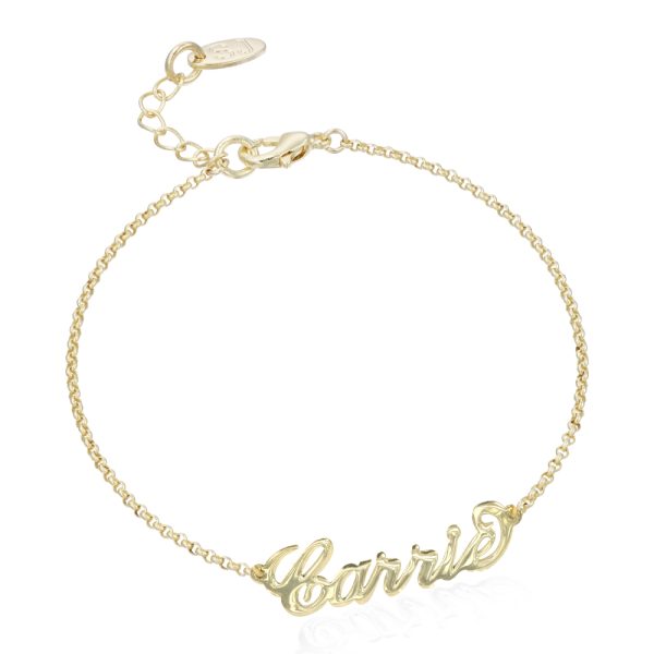 Custom Name Bracelet - USA NAME NECKLACE - SHOP ONLINE GOLD