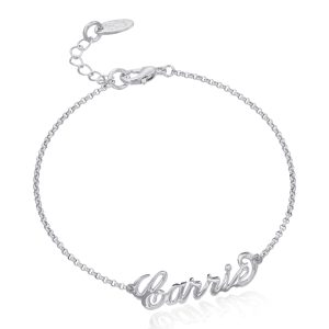 Custom Name Bracelet - USA NAME NECKLACE - SHOP ONLINE SILVER