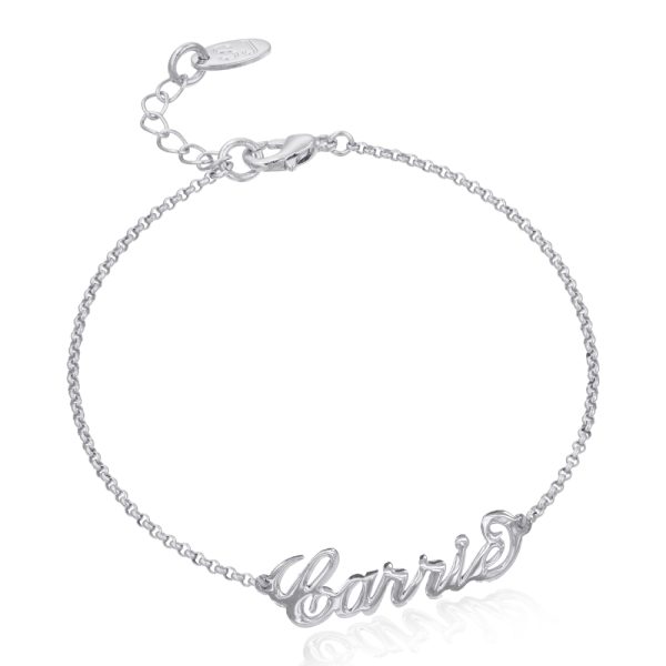 Custom Name Bracelet - USA NAME NECKLACE - SHOP ONLINE SILVER