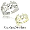 Name Ring gold and silver - USA Name necklace