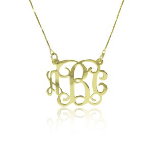 Personalized Monogram Necklace in Gold - USA Name necklaces