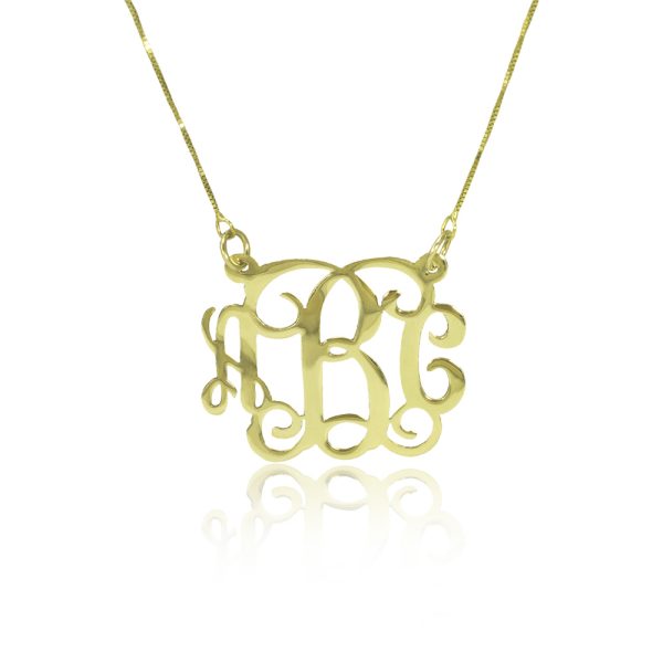 Personalized Monogram Necklace in Gold - USA Name necklaces