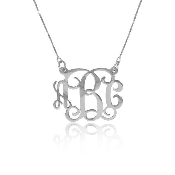 Personalized Monogram Necklace in silver - USA Name necklaces