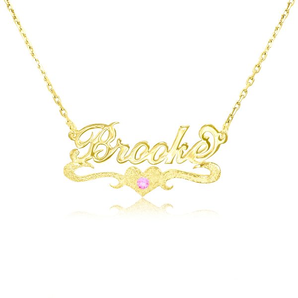 gold name necklace Brooke - Custom your name neckalce online