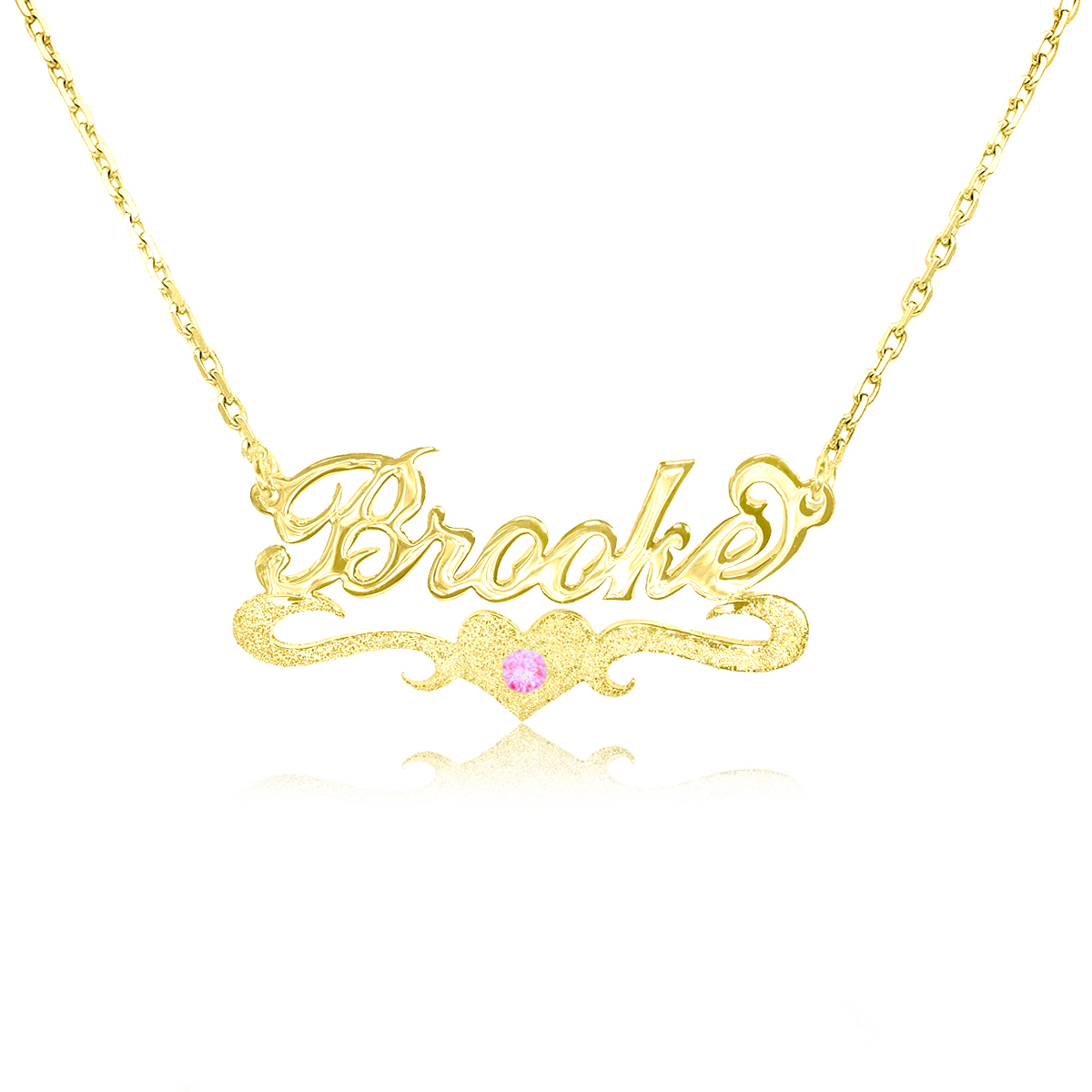 gold name necklace Brooke - Custom your name neckalce online