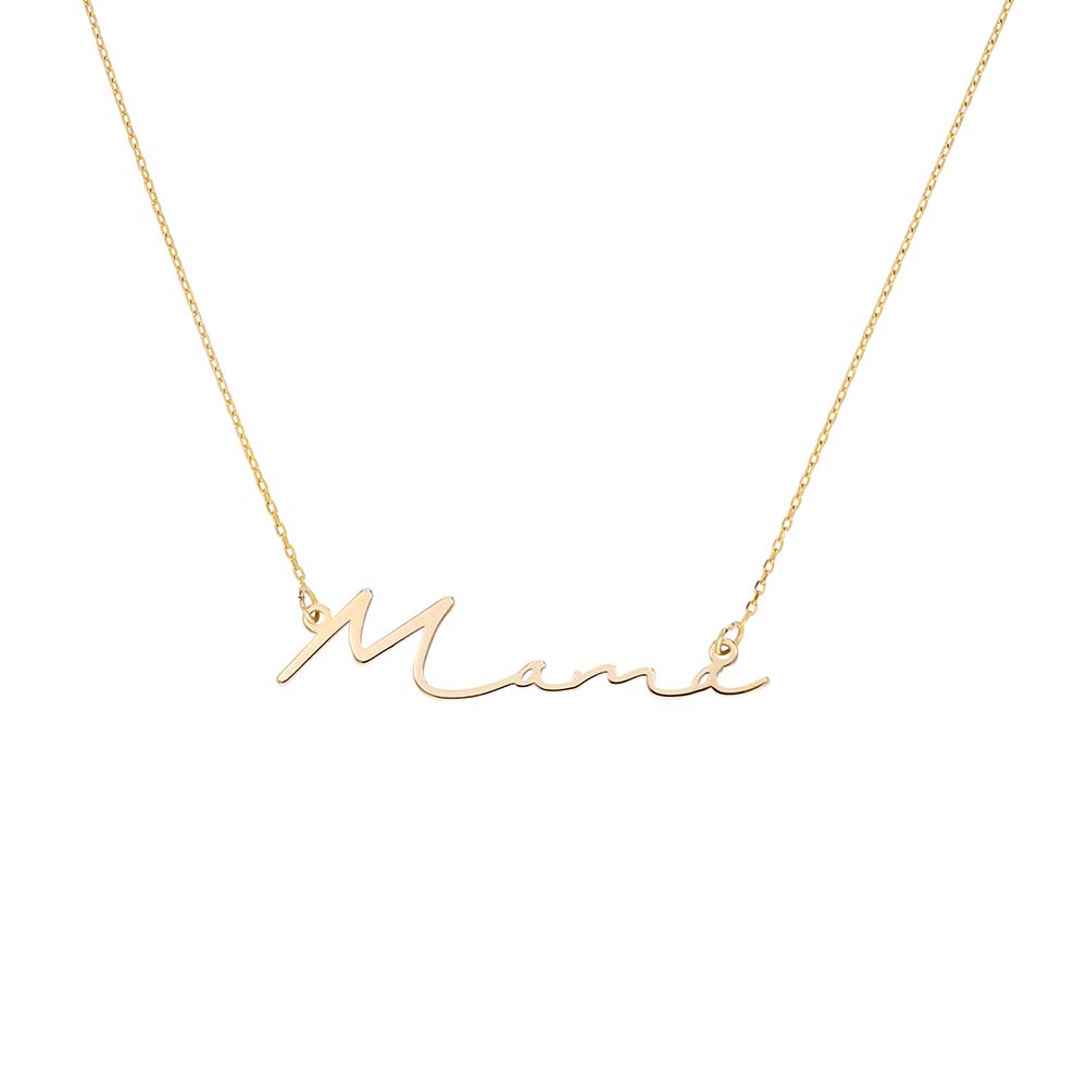 marie 14K solid gold name neckalce