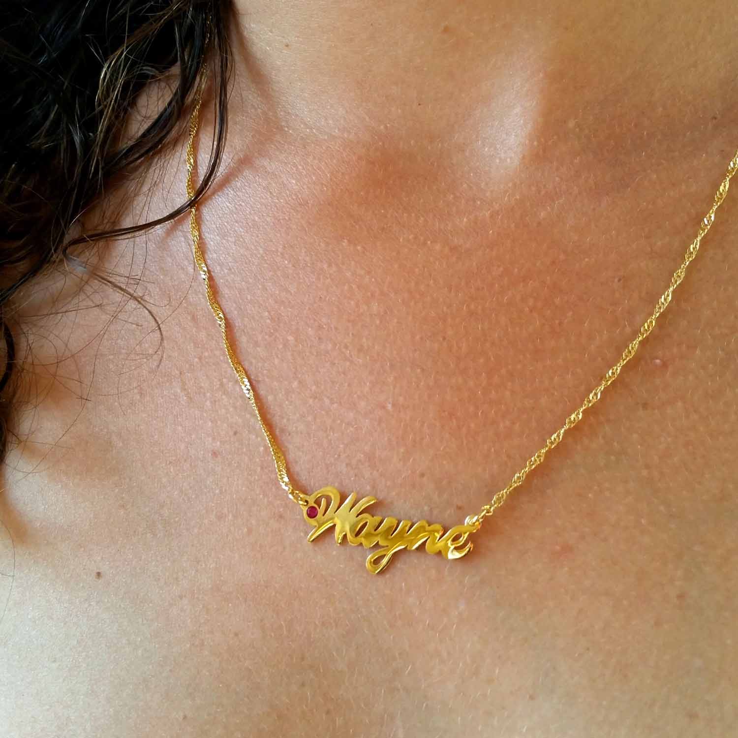 18K gold name necklace USA Name necklace shop online