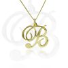 letter Name necklace initial necklace in gold and silver